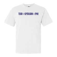 Load image into Gallery viewer, Tau Epsilon Phi Fraternal Star Comfort Colors T-Shirt - Fraternity Tee - Kite and Crest
