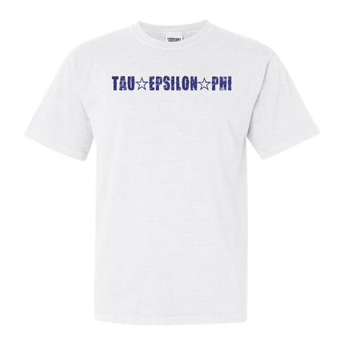 Tau Epsilon Phi Fraternal Star Comfort Colors T-Shirt - Fraternity Tee - Kite and Crest