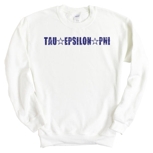 Tau Epsilon Phi Fraternal Star Sweatshirt - Fraternity Crewneck Sweatshirt - Kite and Crest