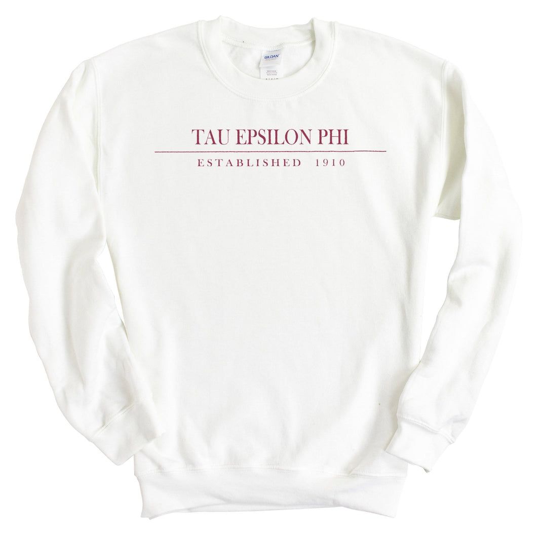 Tau Epsilon Phi Old Fashioned Vintage Sweatshirt - Fraternity Crewneck Sweatshirt - Kite and Crest