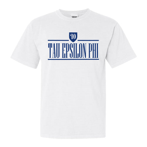 Tau Epsilon Phi Shield Comfort Colors T-Shirt - Fraternity Tee - Kite and Crest