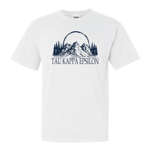 Tau Kappa Epsilon Comfort Colors T-Shirt - TKE AEPI Epic Mountain Shirt - Kite and Crest