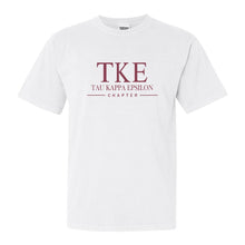 Load image into Gallery viewer, Tau Kappa Epsilon Comfort Colors T-Shirt - TKE Basic Lined Shirt - Kite and Crest

