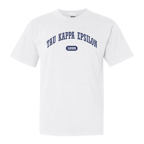 Tau Kappa Epsilon Comfort Colors T-Shirt - TKE Fraternal Arch Shirt - Kite and Crest