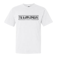 Load image into Gallery viewer, Tau Kappa Epsilon Comfort Colors T-Shirt - TKE Fraternal Block Shirt - Kite and Crest
