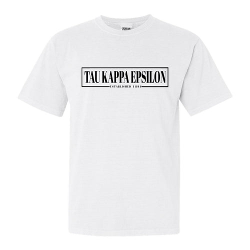 Tau Kappa Epsilon Comfort Colors T-Shirt - TKE Fraternal Block Shirt - Kite and Crest