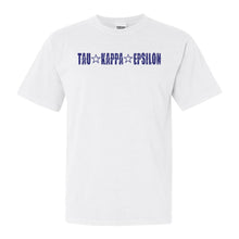 Load image into Gallery viewer, Tau Kappa Epsilon Comfort Colors T-Shirt - TKE Fraternal Star Shirt - Kite and Crest

