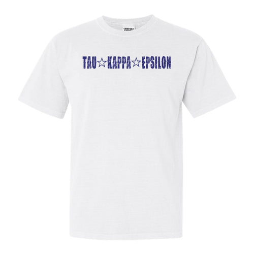 Tau Kappa Epsilon Comfort Colors T-Shirt - TKE Fraternal Star Shirt - Kite and Crest
