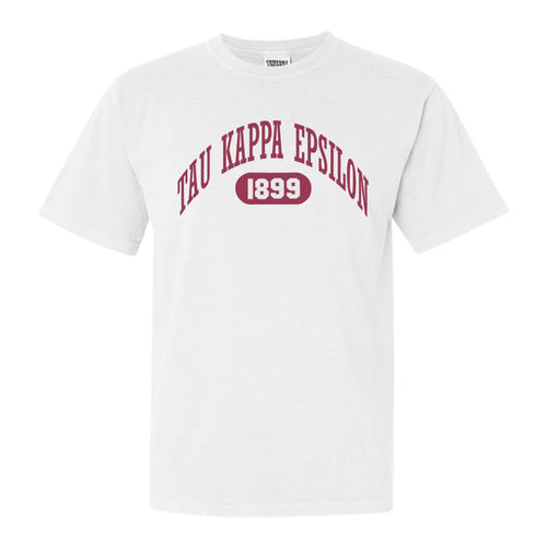 Tau Kappa Epsilon Comfort Colors T-Shirt - TKE Large Athletic Shirt - Kite and Crest