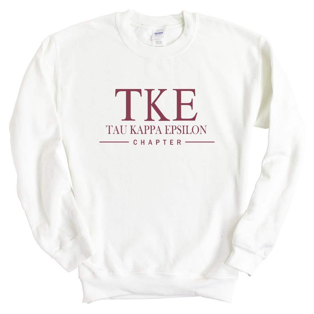 Tau Kappa Epsilon Sweatshirt - TKE Basic Lined Crewneck Sweatshirt - Kite and Crest