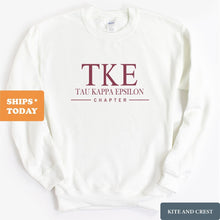 Load image into Gallery viewer, Tau Kappa Epsilon Sweatshirt - TKE Basic Lined Crewneck Sweatshirt - Kite and Crest
