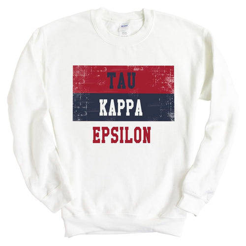Tau Kappa Epsilon Sweatshirt - TKE Colorful Stripe Crewneck Sweatshirt - Kite and Crest