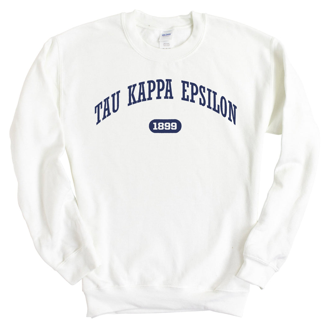 Tau Kappa Epsilon Sweatshirt - TKE Fraternal Arch Crewneck Sweatshirt - Kite and Crest