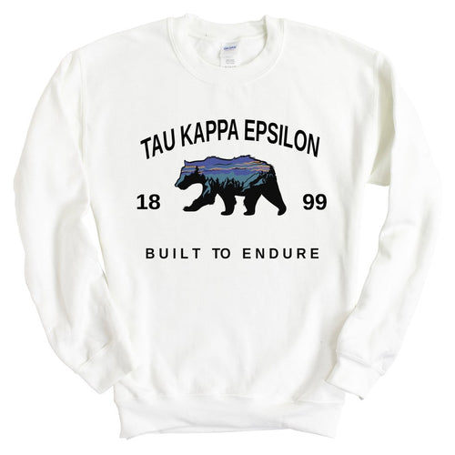 Tau Kappa Epsilon Sweatshirt - TKE Fraternal Bear Crewneck Sweatshirt - Kite and Crest