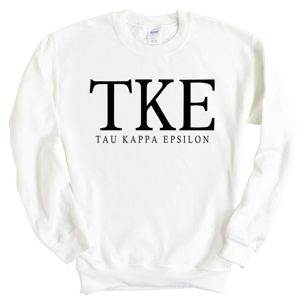 Tau Kappa Epsilon Sweatshirt - TKE Fraternal Block Crewneck Sweatshirt - Kite and Crest