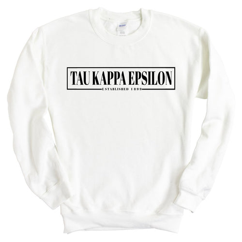 Tau Kappa Epsilon Sweatshirt - TKE Fraternal Block Crewneck Sweatshirt - Kite and Crest