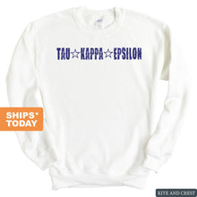 Load image into Gallery viewer, Tau Kappa Epsilon Sweatshirt - TKE Fraternal Star Crewneck Sweatshirt - Kite and Crest
