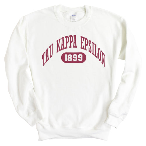 Tau Kappa Epsilon Sweatshirt - TKE Large Athletic Crewneck Sweatshirt - Kite and Crest