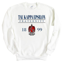 Load image into Gallery viewer, Tau Kappa Epsilon Sweatshirt - TKE Large Crest Crewneck Sweatshirt - Kite and Crest
