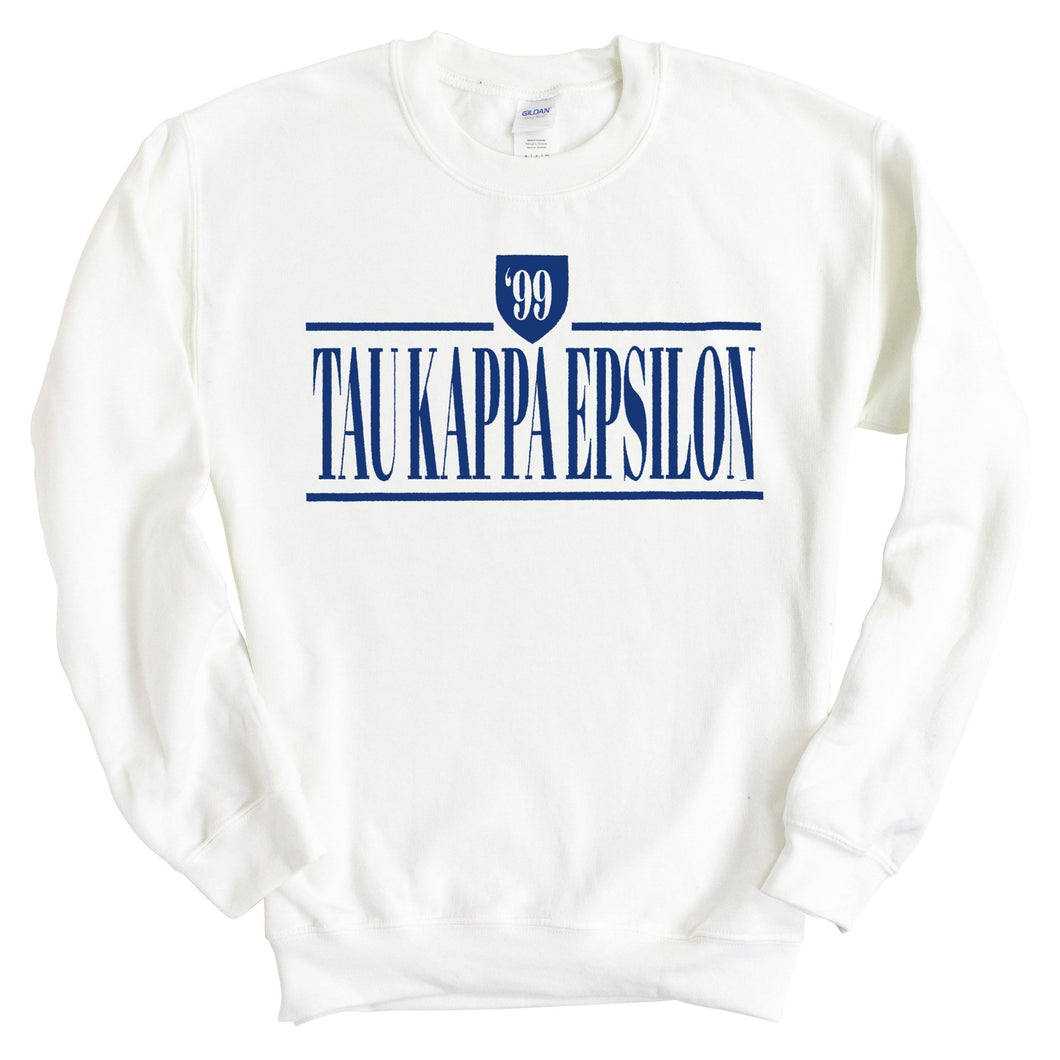 Tau Kappa Epsilon Sweatshirt - TKE Shield Crewneck Sweatshirt - Kite and Crest