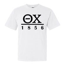 Load image into Gallery viewer, Theta Chi Comfort Colors T-Shirt - Theta Chi Black Letters Shirt - Kite and Crest
