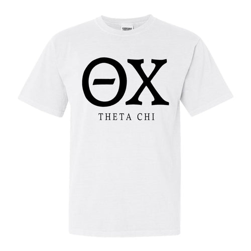 Theta Chi Comfort Colors T-Shirt - Theta Chi Block Letter Shirt - Kite and Crest