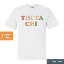 Load image into Gallery viewer, Theta Chi Comfort Colors T-Shirt - Theta Chi Bright and Colorful Shirt - Kite and Crest
