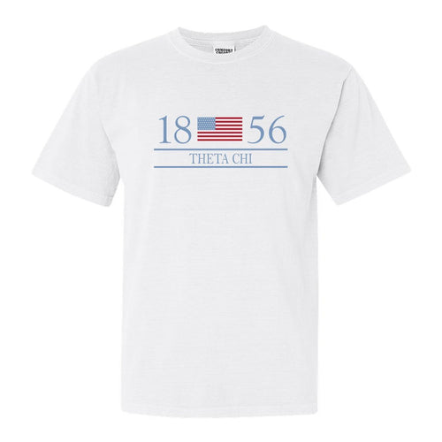 Theta Chi Comfort Colors T-Shirt - Theta Chi Flag Year Shirt - Kite and Crest