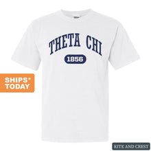 Load image into Gallery viewer, Theta Chi Comfort Colors T-Shirt - Theta Chi Fraternal Arch Shirt - Kite and Crest
