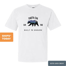 Load image into Gallery viewer, Theta Chi Comfort Colors T-Shirt - Theta Chi Fraternal Bear Shirt - Kite and Crest
