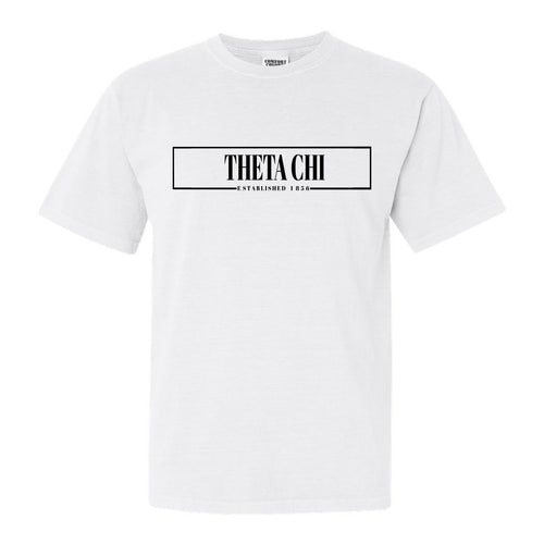 Theta Chi Comfort Colors T-Shirt - Theta Chi Fraternal Block Shirt - Kite and Crest