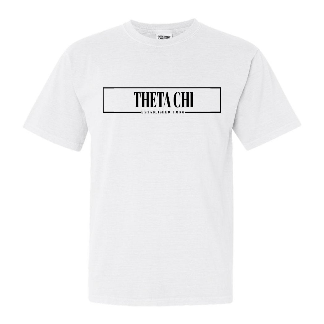Theta Chi Comfort Colors T-Shirt - Theta Chi Fraternal Block Shirt - Kite and Crest
