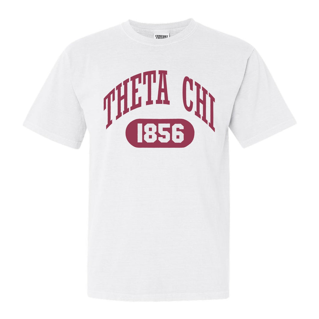 Theta Chi Comfort Colors T-Shirt - Theta Chi Large Athletic Shirt - Kite and Crest