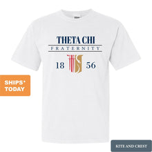 Load image into Gallery viewer, Theta Chi Comfort Colors T-Shirt - Theta Chi Large Crest Shirt - Kite and Crest
