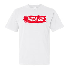 Load image into Gallery viewer, Theta Chi Comfort Colors T-Shirt - Theta Chi Red Slash Shirt - Kite and Crest
