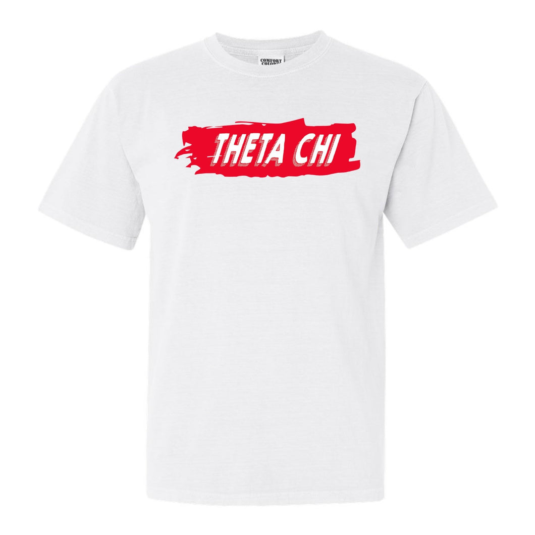 Theta Chi Comfort Colors T-Shirt - Theta Chi Red Slash Shirt - Kite and Crest