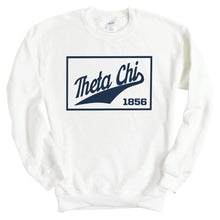 Load image into Gallery viewer, Theta Chi Sweatshirt - Theta Chi Baseball Boxed Crewneck Sweatshirt - Kite and Crest
