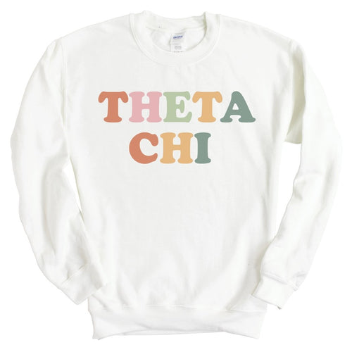 Theta Chi Sweatshirt - Theta Chi Bright and Colorful Crewneck Sweatshirt - Kite and Crest