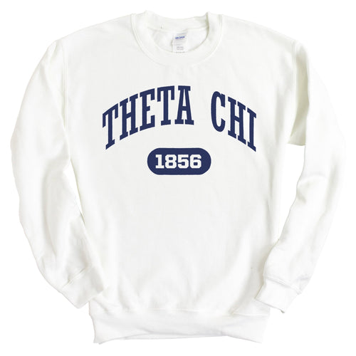 Theta Chi Sweatshirt - Theta Chi Fraternal Arch Crewneck Sweatshirt - Kite and Crest