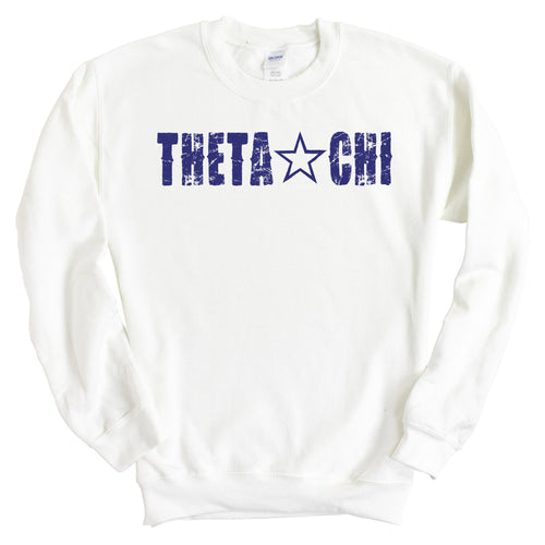 Theta Chi Sweatshirt - Theta Chi Fraternal Star Crewneck Sweatshirt - Kite and Crest