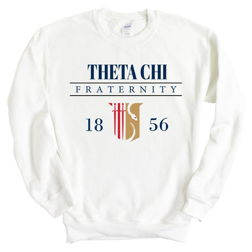 Theta Chi Sweatshirt - Theta Chi Large Crest Crewneck Sweatshirt - Kite and Crest