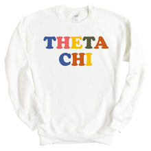 Load image into Gallery viewer, Theta Chi Sweatshirt - Theta Chi Retro Letters Crewneck Sweatshirt - Kite and Crest
