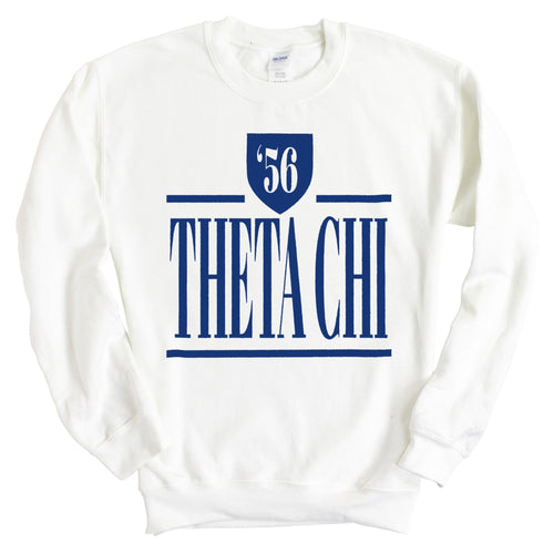 Theta Chi Sweatshirt - Theta Chi Shield Crewneck Sweatshirt - Kite and Crest