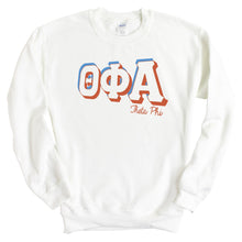 Load image into Gallery viewer, Theta Phi Alpha Sweatshirt - Theta Phi American Colored Crewneck Sweatshirt - Kite and Crest
