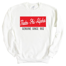 Load image into Gallery viewer, Theta Phi Alpha Sweatshirt - Theta Phi Genuine Sorority Crewneck Sweatshirt - Kite and Crest
