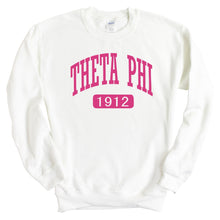 Load image into Gallery viewer, Theta Phi Alpha Sweatshirt | Theta Phi Large Established Crewneck Sweatshirt | Theta Phi Alpha Sorority Gift Idea - Kite and Crest
