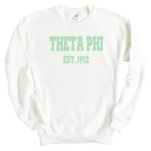 Load image into Gallery viewer, Theta Phi Alpha Sweatshirt - Theta Phi Sporty Established Crewneck Sweatshirt - Kite and Crest
