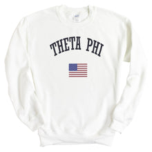 Load image into Gallery viewer, Theta Phi Alpha Sweatshirt - Theta Phi USA Crewneck Sweatshirt - Kite and Crest
