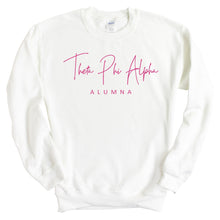Load image into Gallery viewer, Theta Phi Alpha Sweatshirt | Theta Phi Vintage Alumna Crewneck Sweatshirt | Theta Phi Alpha Sorority Gift Idea - Kite and Crest

