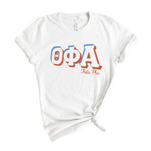 Load image into Gallery viewer, Theta Phi Alpha T-shirt - Theta Phi American Colored Tee - Kite and Crest
